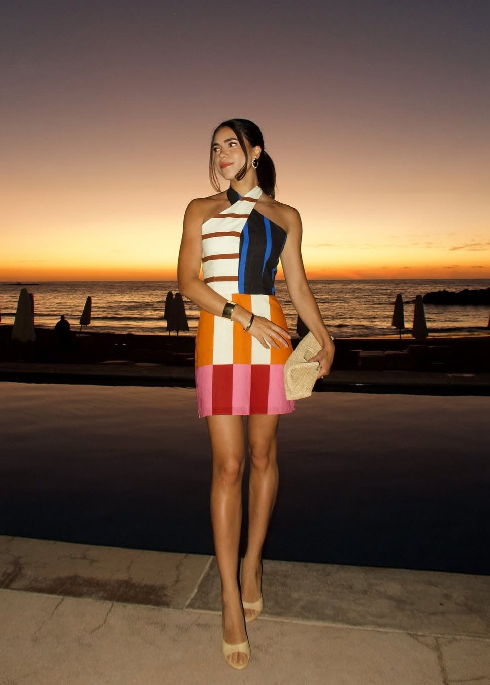 Tie-Waist Sleeveless Linen Dress