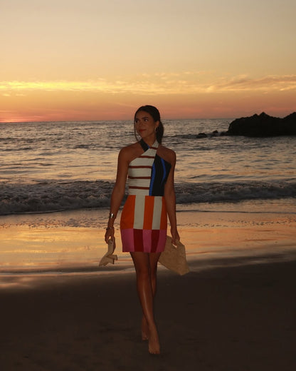 Tie-Waist Sleeveless Linen Dress