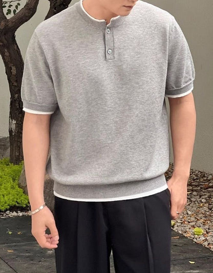Men's False Two Piece Knit T-Shirt
