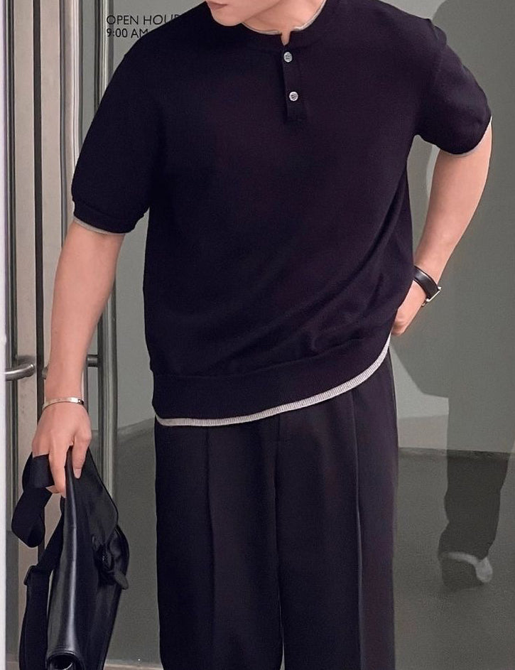 Men's False Two Piece Knit T-Shirt