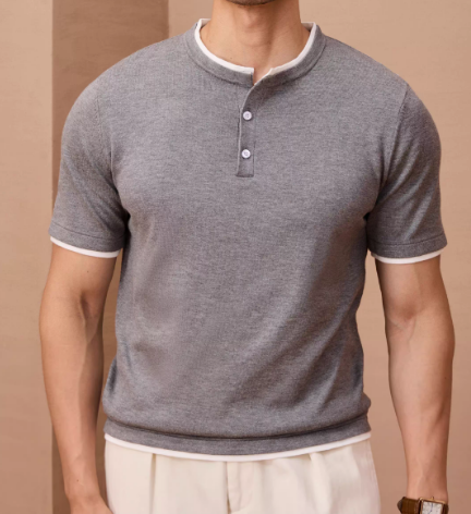Men's False Two Piece Knit T-Shirt