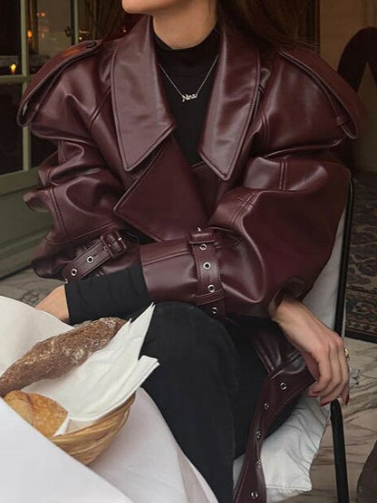 Timeless Red Leather Jacket