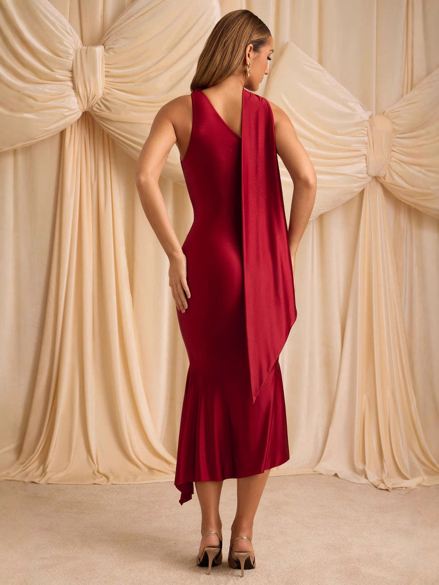 Glam One-Shoulder Mermaid Dress