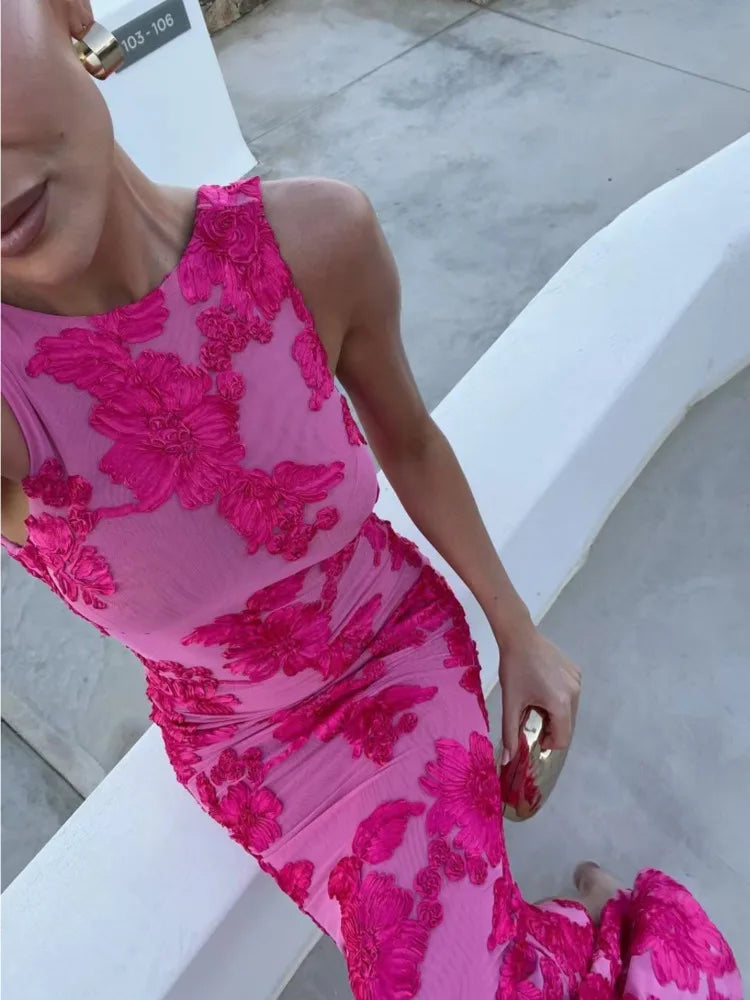 Amara's Dreamy Pink Dress