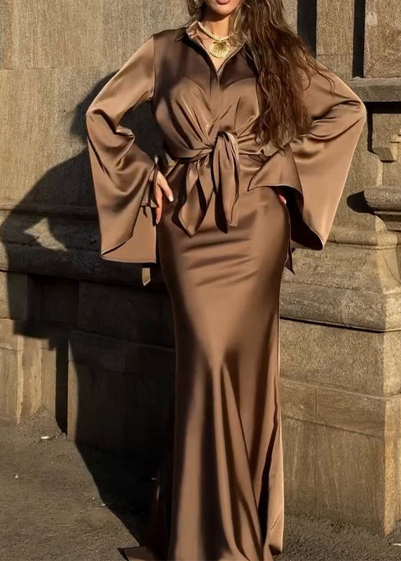 Elegant Satin Skirt Set