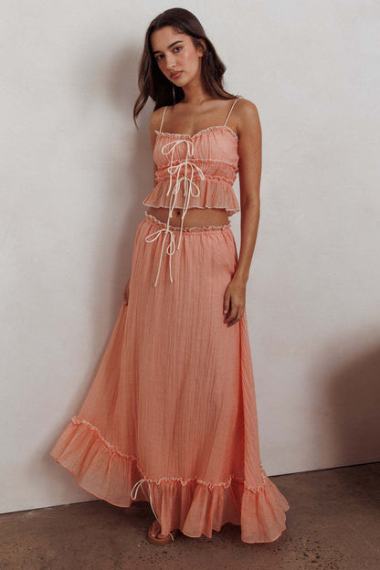 Chic Ruffle Suspender Set