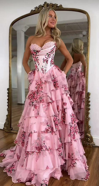 Elegant Strapless Evening Dress