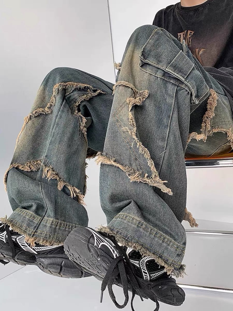 Starry Glam Patchwork Jeans