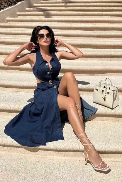 Denim One-piece Dress