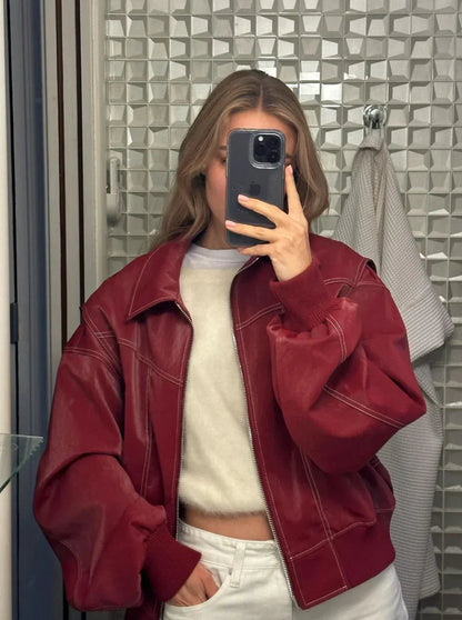 Oversized Stitched Jacket Coat