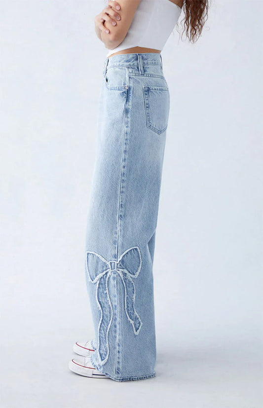 Chic Comfort Bow Jeans