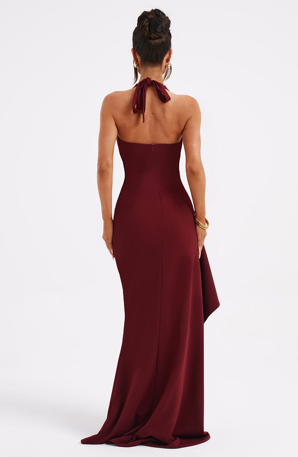 Graceful Burgundy Evening Dress