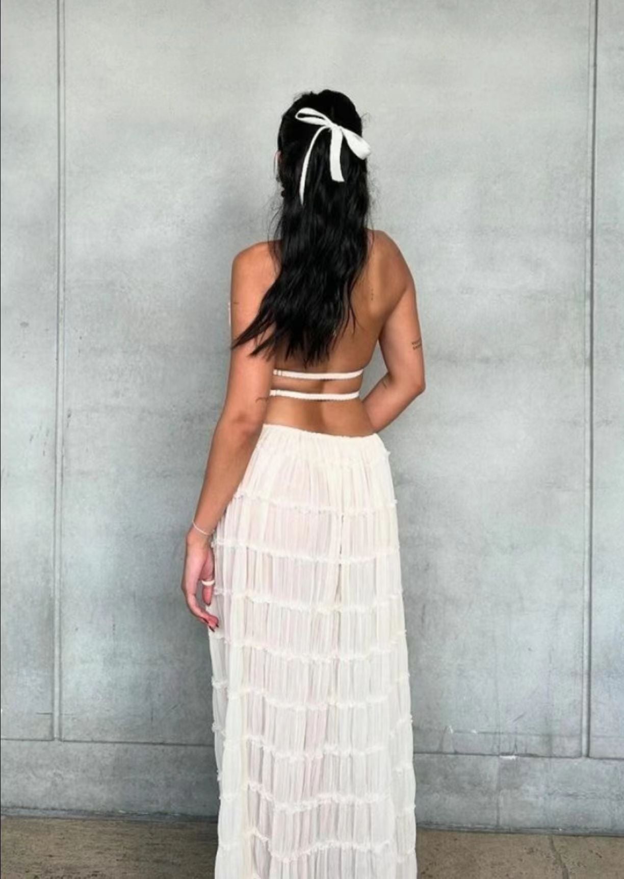 Glamour Backless Skirt Set