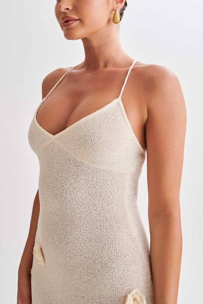 Elegant Floral Halter Dress