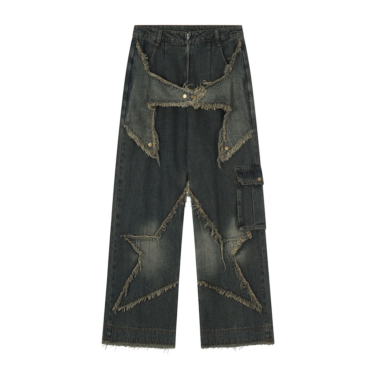 Starry Glam Patchwork Jeans