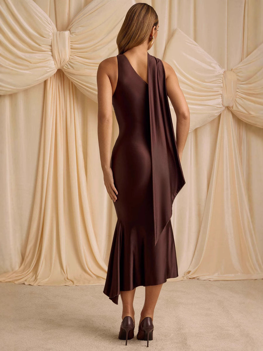 Glam One-Shoulder Mermaid Dress