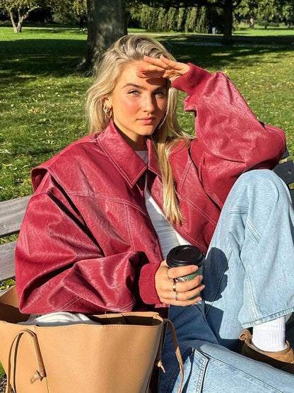 Oversized Stitched Jacket Coat