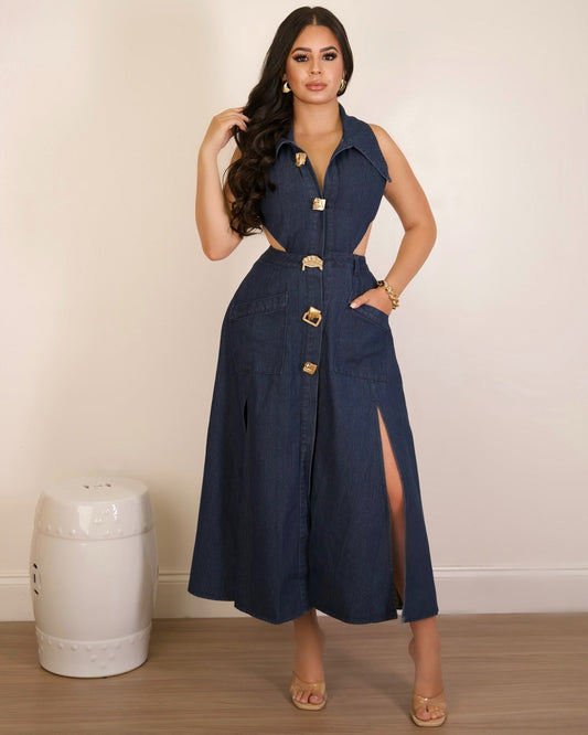 Denim One-piece Dress