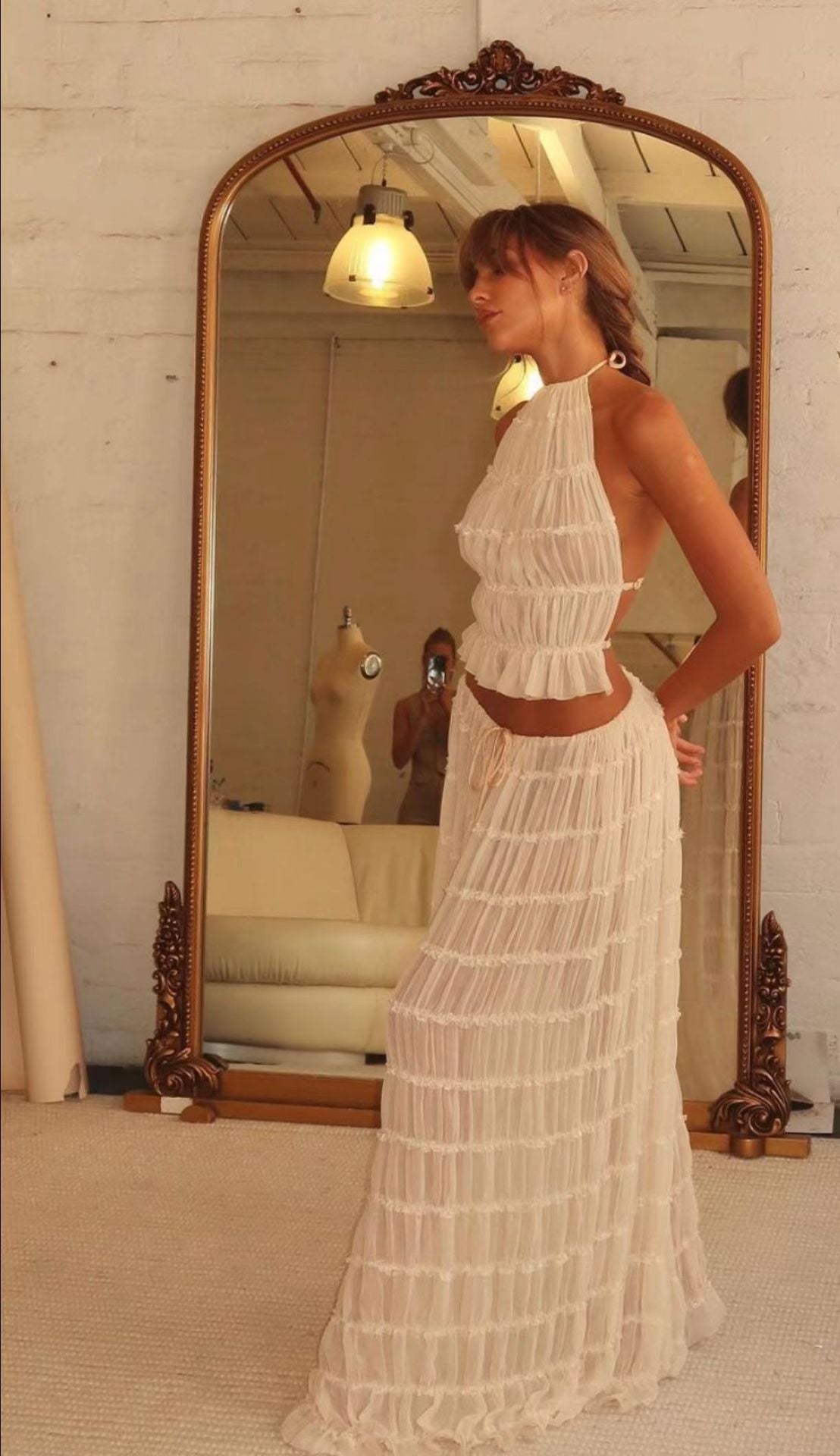 Glamour Backless Skirt Set