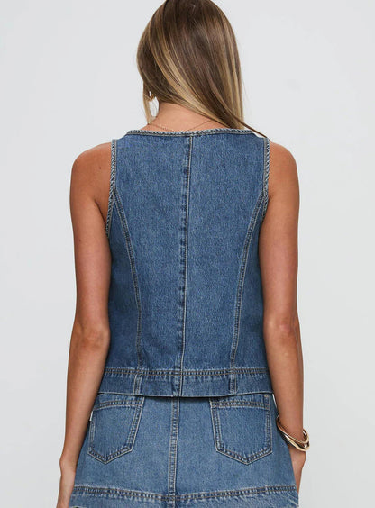 Stylish Denim Skirt Set