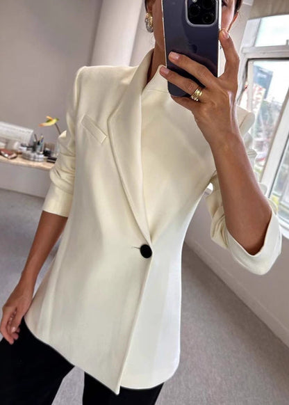 Elegant Satin One-Button Blazer