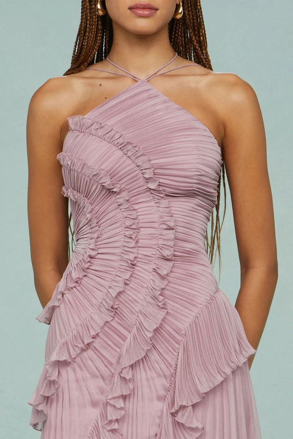 Ethereal Pleated Strappy Dress