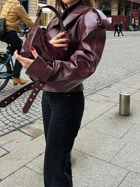 Timeless Red Leather Jacket