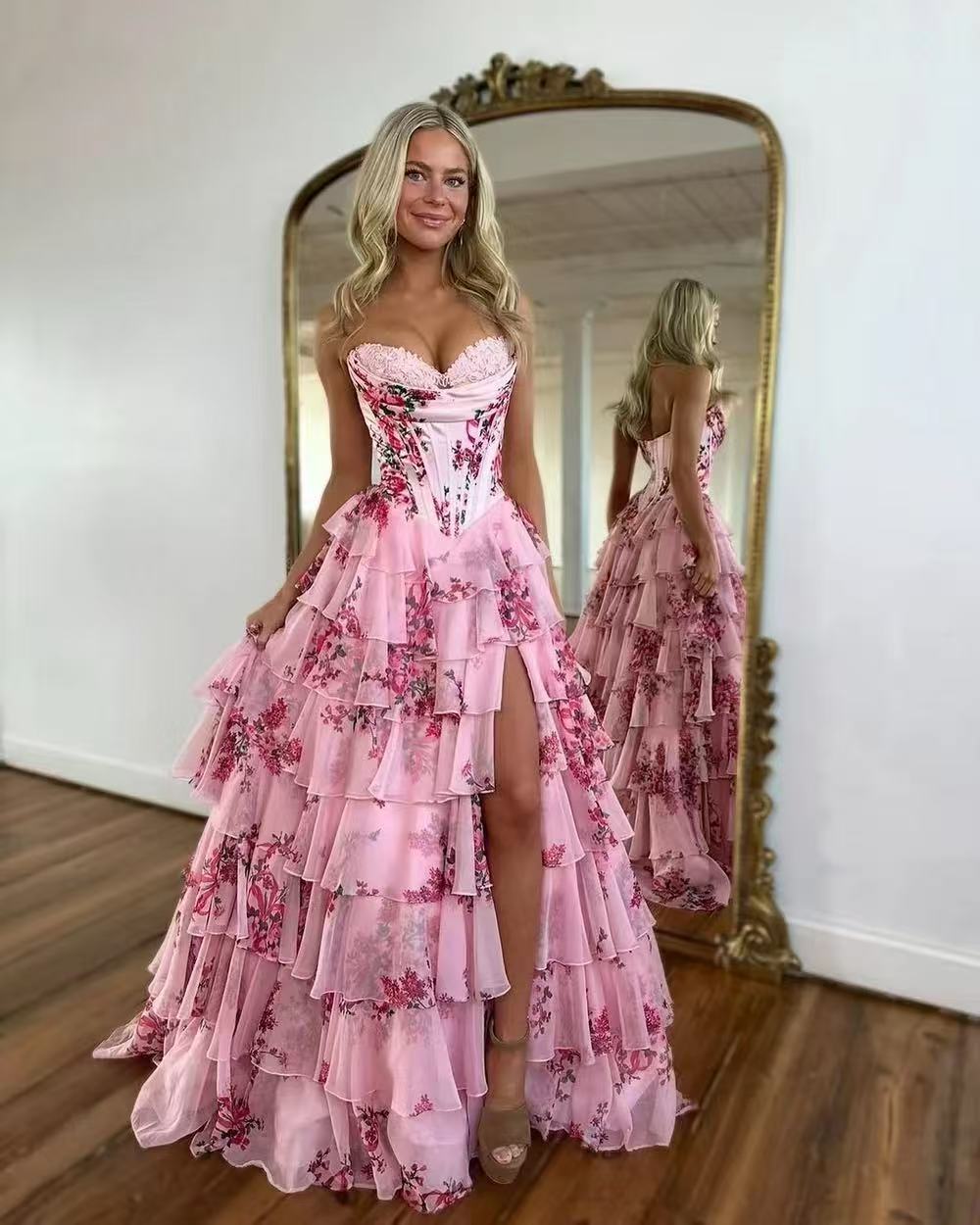 Elegant Strapless Evening Dress