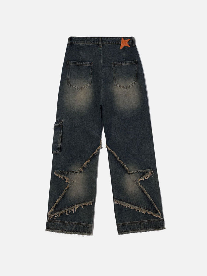 Starry Glam Patchwork Jeans