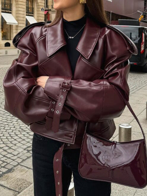 Timeless Red Leather Jacket
