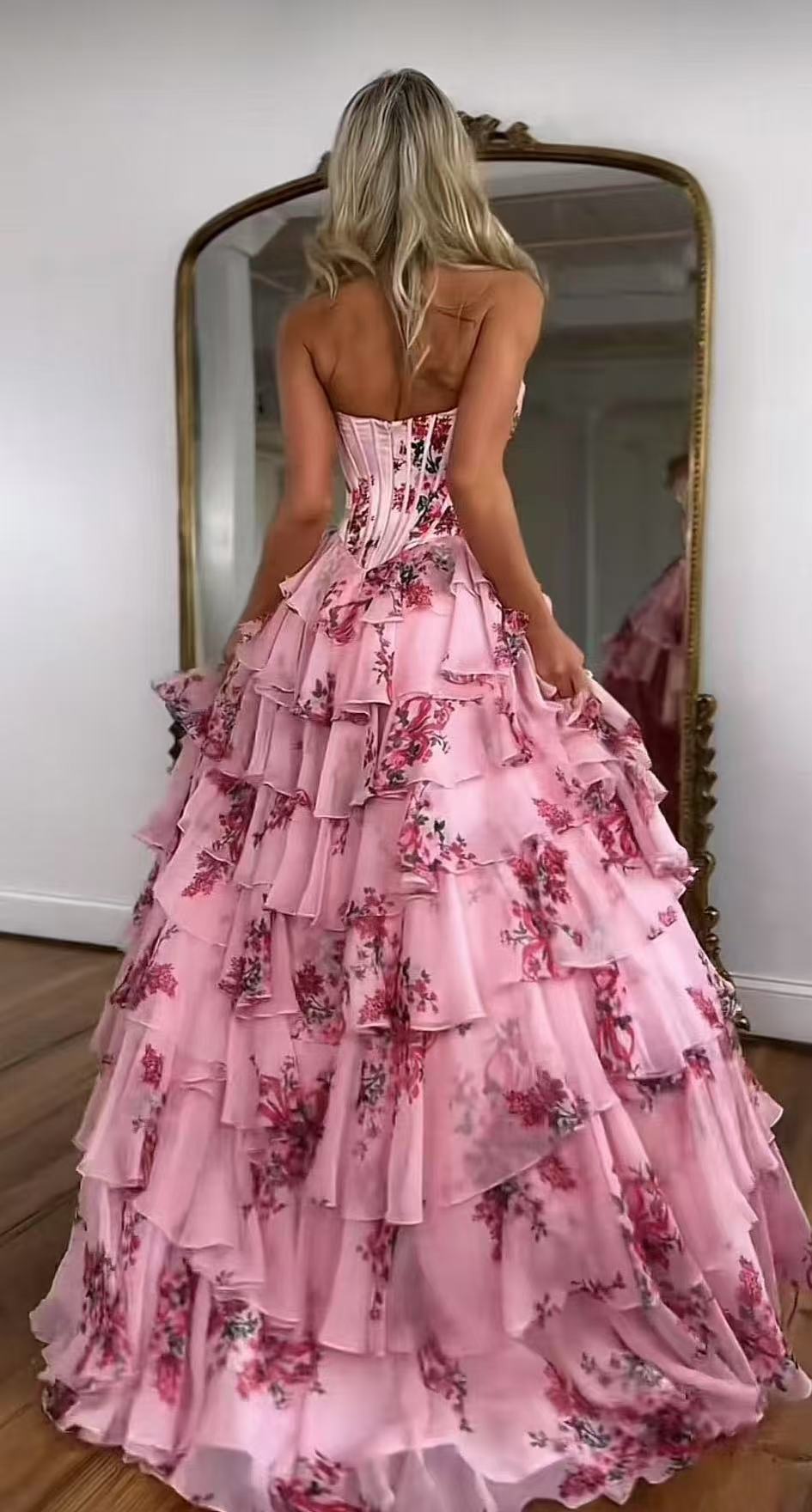 Elegant Strapless Evening Dress